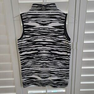 August Silk Sleeveless Zebra Print Top